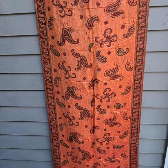 Pashmina in Paisley Fall Colors Brown Orange NEW! - Picture 4 of 8